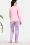 Zivame Buzzers Knit Cotton Pyjama Set - Regal Orchid — thumbnail 4